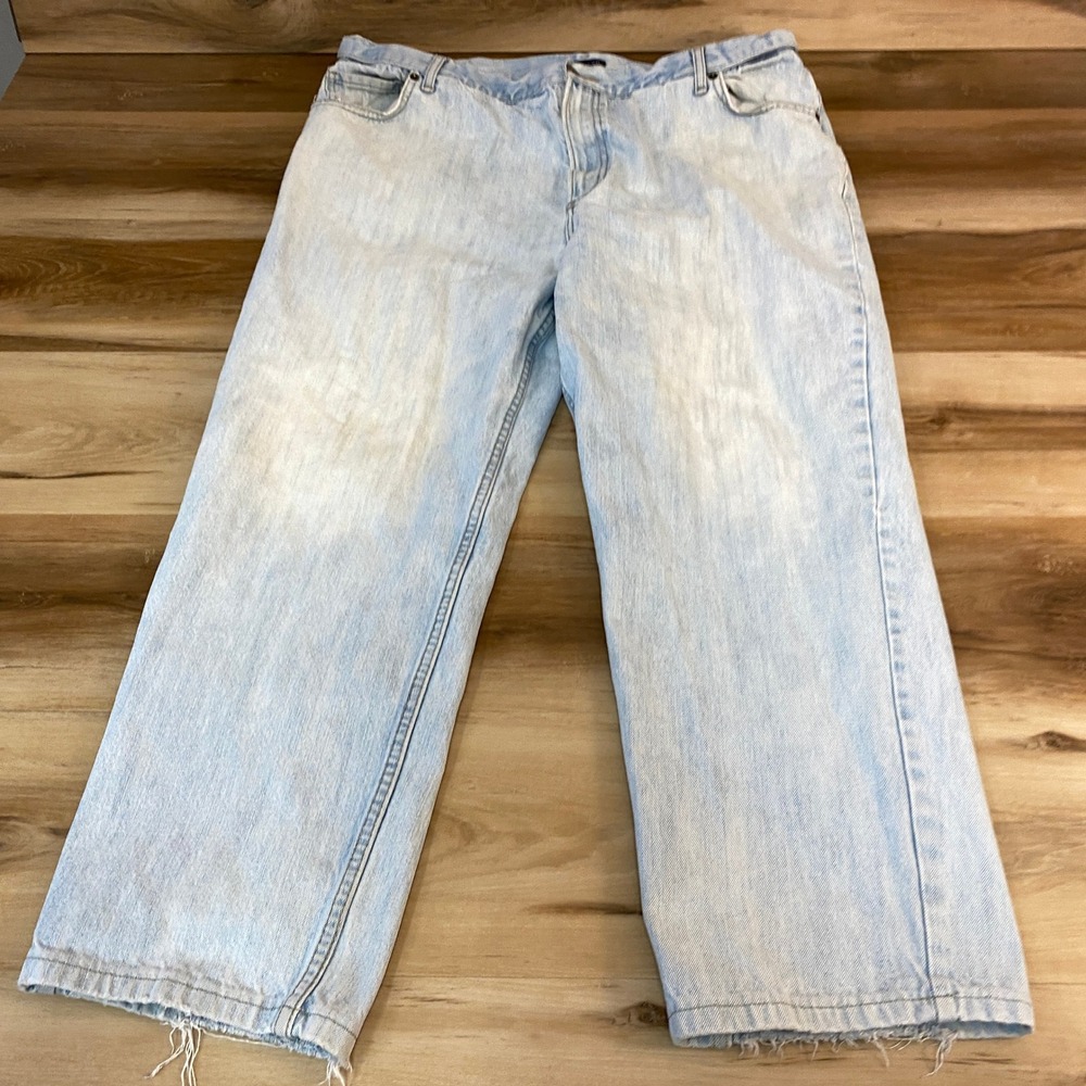 Lands End Jeans Mens 42 Traditional Fit Light Wash Straight Leg Comfort Waist
